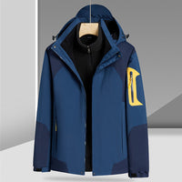 All-Weather 3-in-1 Waterproof Winter Jacket with Removable Fleece Liner - Unisex & Windproof