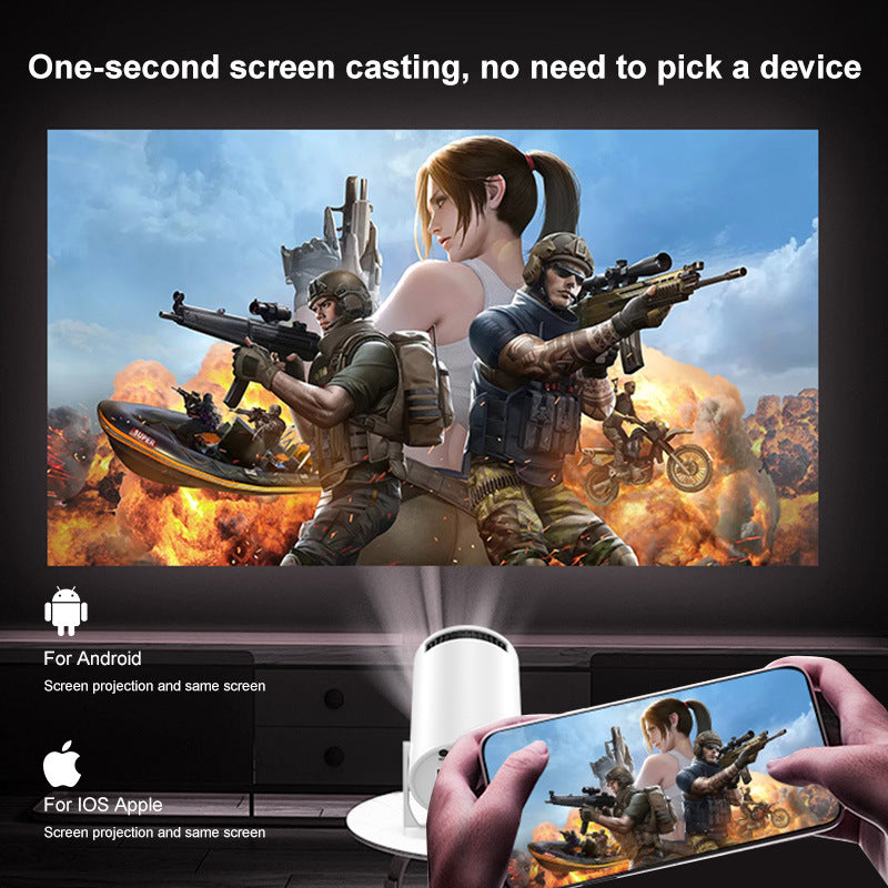 MINI Wireless Same Screen HD Portable Projector For Home Use What Else You Got?