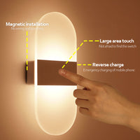 USB-Powered LED Wall Lamp with Long-Lasting Battery - Modern Indoor Lighting
