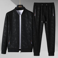 Faith-Fueled Fitness: Premium Stand-Up Collar Sportswear Two-Piece Set