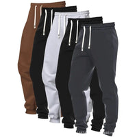 5-Pack Men’s Loose-Fit Solid Jogger Pants – Korean Style Casual Pants for Everyday Comfort