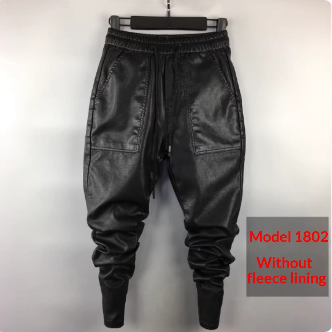 Heated Winter Motorcycle Leather Pants - Fleece-Lined, Windproof & Thickened for Ultimate Warmth & Protection
