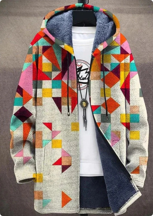 Winter Plush‑Lined Windproof Printed Jacket What Else You Got?