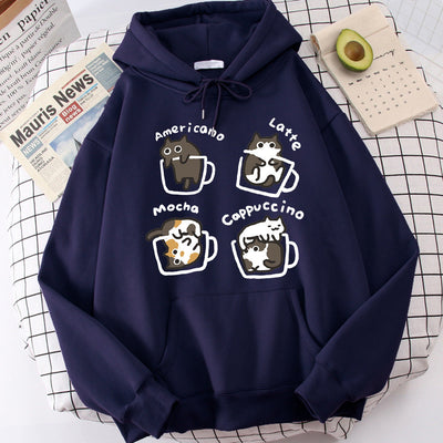 Printed Loose-Fit Pullover Hoodie – Polyester Casual Sweatshirt XS–3XL
