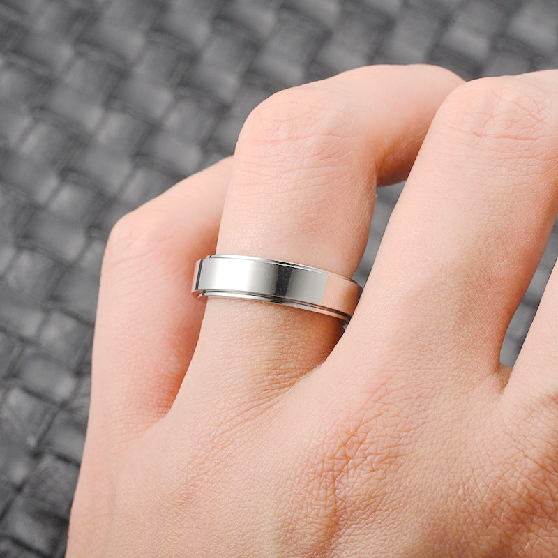 Stainless Steel Spinner Ring – Rotatable Moon & Stars Fidget Ring for Stress Relief (Unisex Vintage Design) What Else You Got?