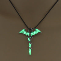 Glow-in-the-Dark Dragon Hip-Hop Necklace - Halloween Christian Jewelry