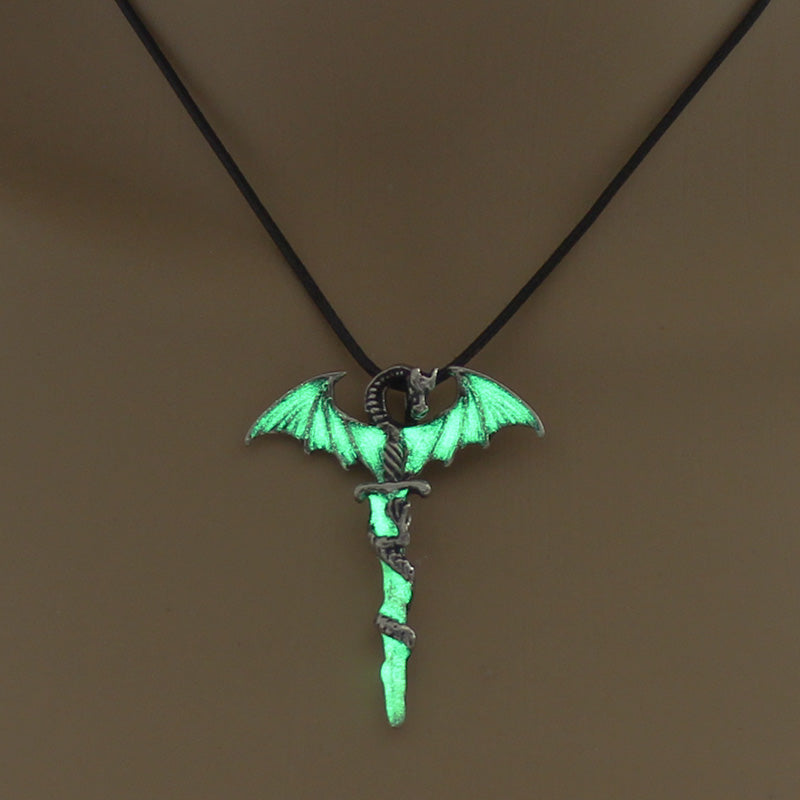 Halloween multicolored glow-in-the-dark Dragon hip-hop necklace What Else You Got?