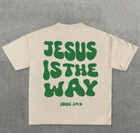 Faith-Driven Streetwear: Gothic 'Child of God' Oversized T-Shirt for Men