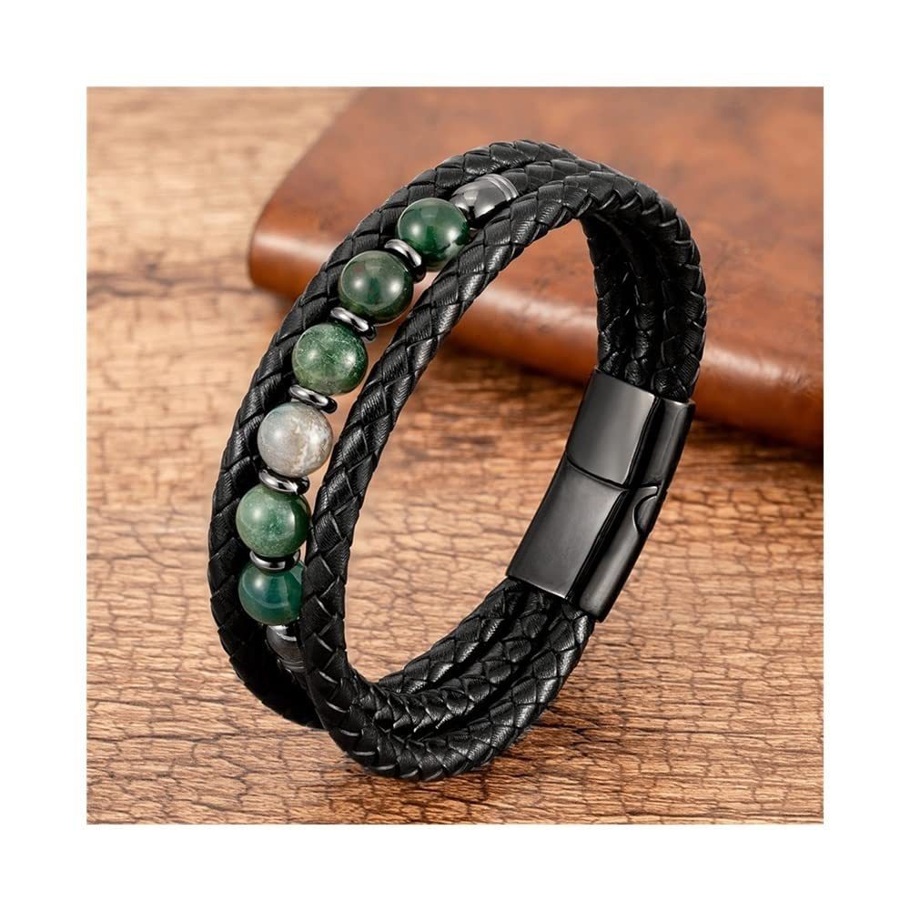 Men's Tigereye Bead Stainless Steel Magnetic Snap Bracelet What Else You Got?