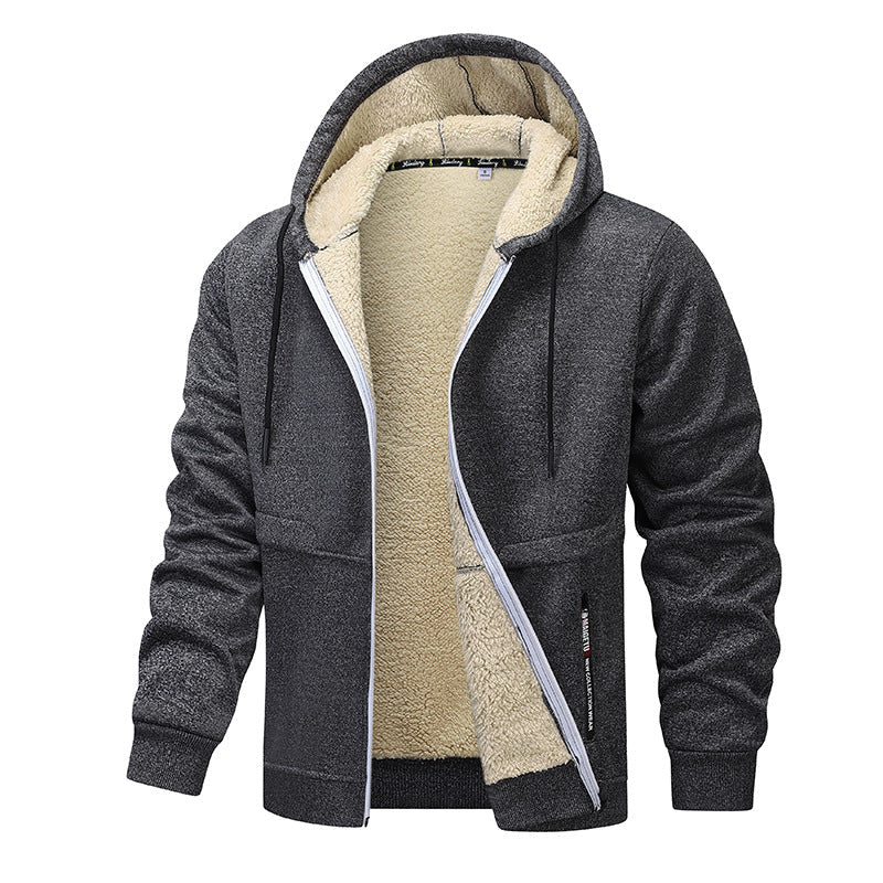 Casual Hoodies For Men Heavyweight Fleece Sweatshirt Winter Thick Sherpa Lined Hooded Zipper Jacket Thick Streetwear Coats What Else You Got?