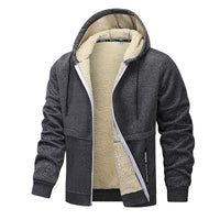 Heavenly Comfort Men's Heavyweight Fleece Hoodie - Thick Sherpa Lined Winter Jacket with Zipper
