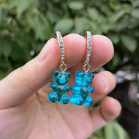 Glossy Gummy Bear Earrings – Lightweight Resin Kawaii Jewelry