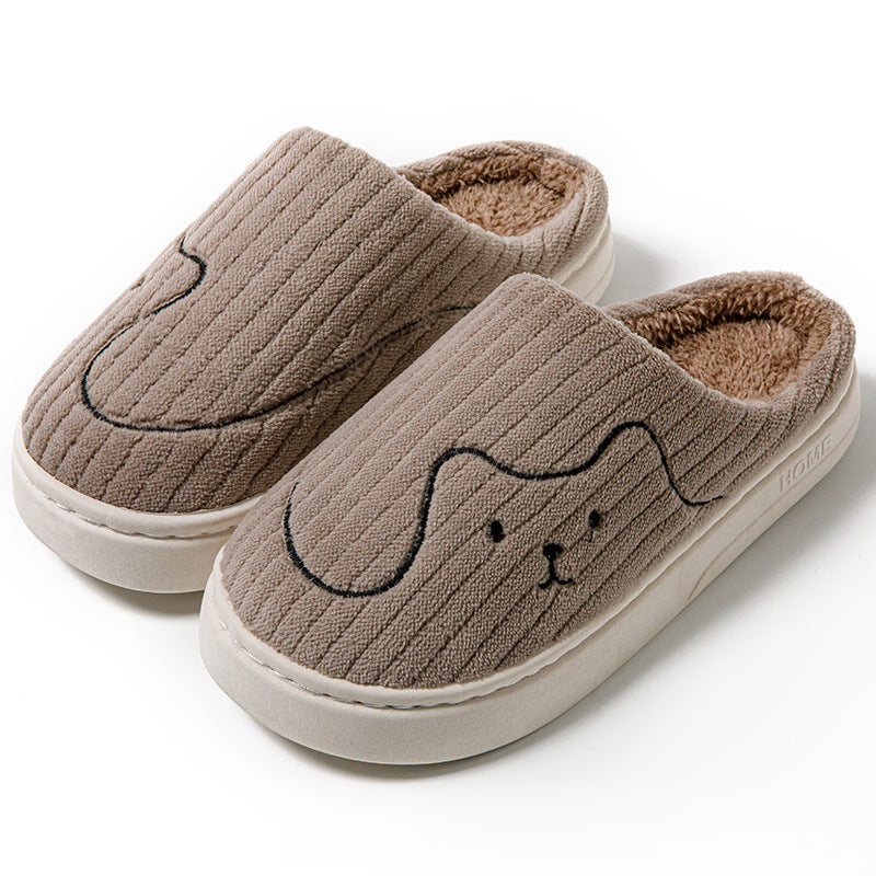 Striped Cat Slippers Indoor Couple Non-slip Floor Bedroom Slipper Winter Warm Plush House Shoes Women Men What Else You Got?
