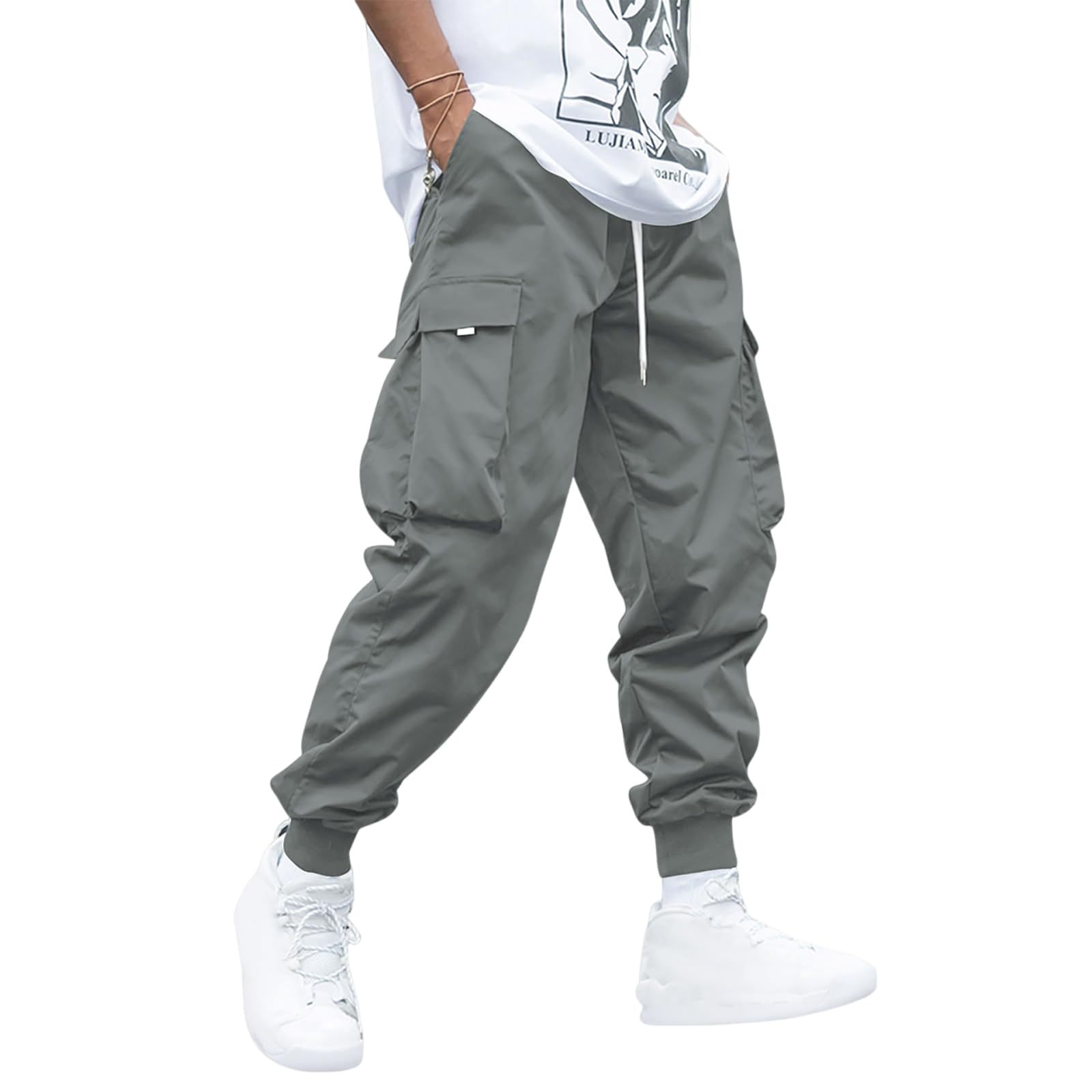 Multi-pocket Cargo Pants Men's Casual Hip-Hop Drawstring Trousers Outdoor Streetwear Sports Pant What Else You Got?