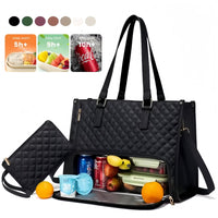 Women's Insulated Lunch Bag with Laptop Sleeve – Leak-Proof Tote for Meals & Tech