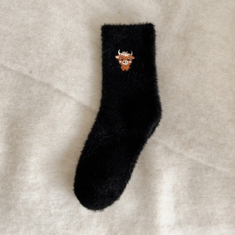 Fleece-lined Thickened Warm Thick Socks Women's Mid-calf Socks Autumn And Winter What Else You Got?