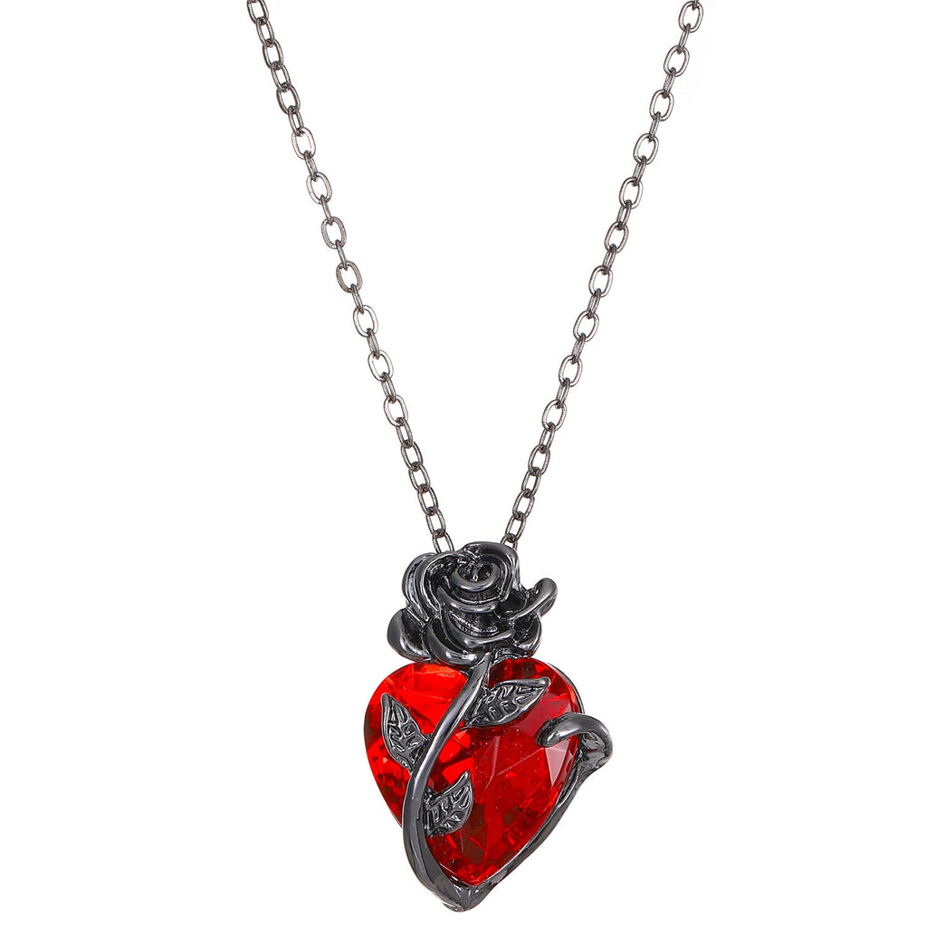 Punk Rose Love Necklace Fashion Personality Heart-shaped Clavicle Chain Pendant Necklace For Valentine's Day What Else You Got?