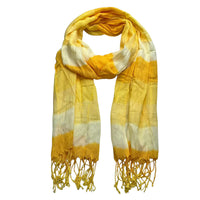 2pcs Sunshine Boho Scarf - Sunny Yellow Floral Pattern Printed Scarf