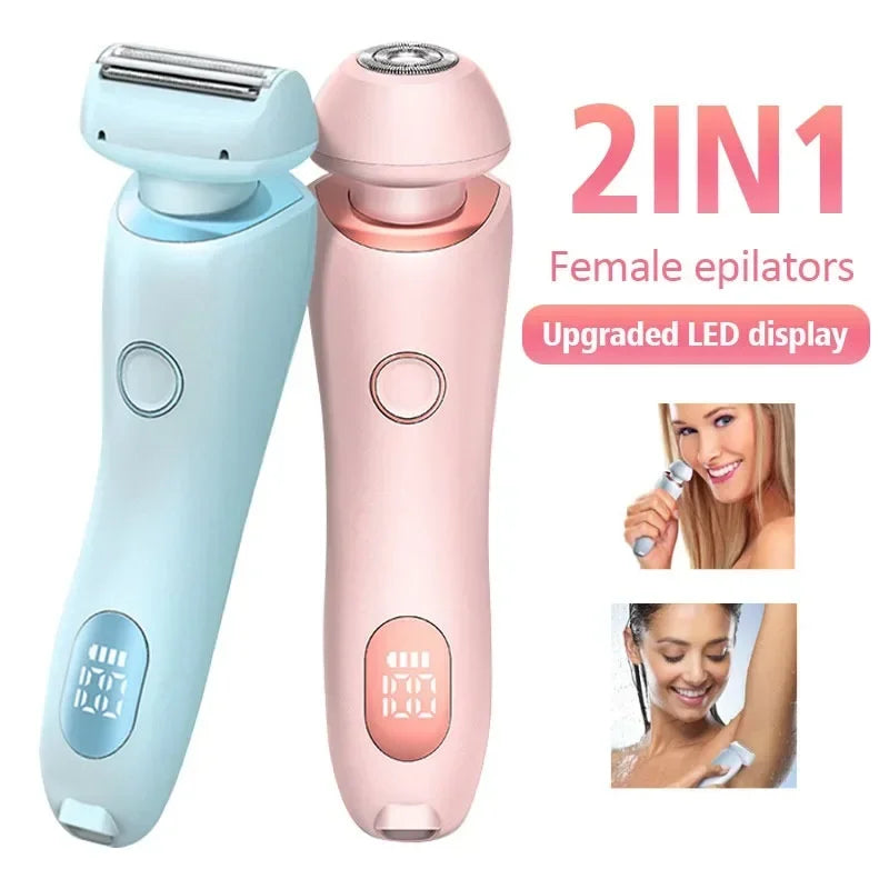 2-in-1 Hair Removal Epilator & Trimmer – Rechargeable Body Razor