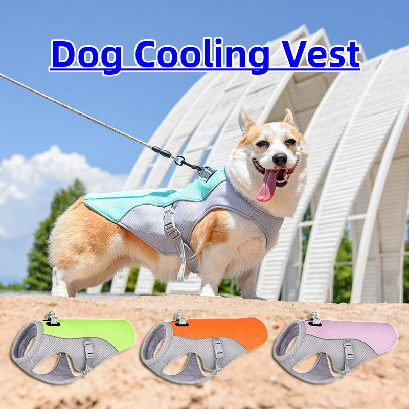 God's Cool Gift: UV-Protective Dog Cooling Vest for Summer Walks - Keeps Pets Safe & Comfortable