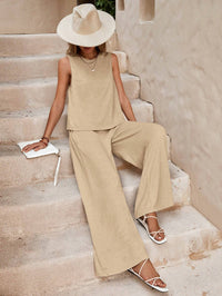 Elegant Christian Women's Two-Piece Casual Suit Set - Spring Summer Outfit in Multiple Colors
