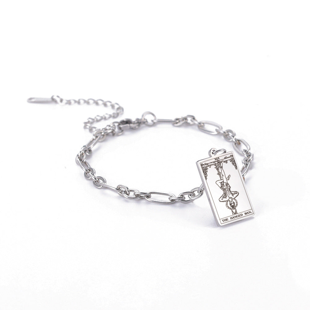 12 Tarot Card Charm Bracelet – Mystical Long Oval Link Chain Fashion Jewelry for Women What Else You Got?
