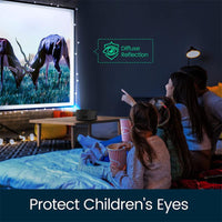 WiFi Smart Projector 1080P LED Mini Home Theater - Portable & Eye-Protecting Video Projector for Family Worship & Movie Nights
