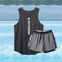 Mens Quick-Dry Top And Shorts Two-Piece Set