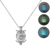 Glow-in-the-Dark Owl Necklace – Luminous Wisdom Pendant for Night & Day