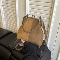 Vintage Patchwork Crossbody Bag – PU Leather Everyday Shoulder Purse