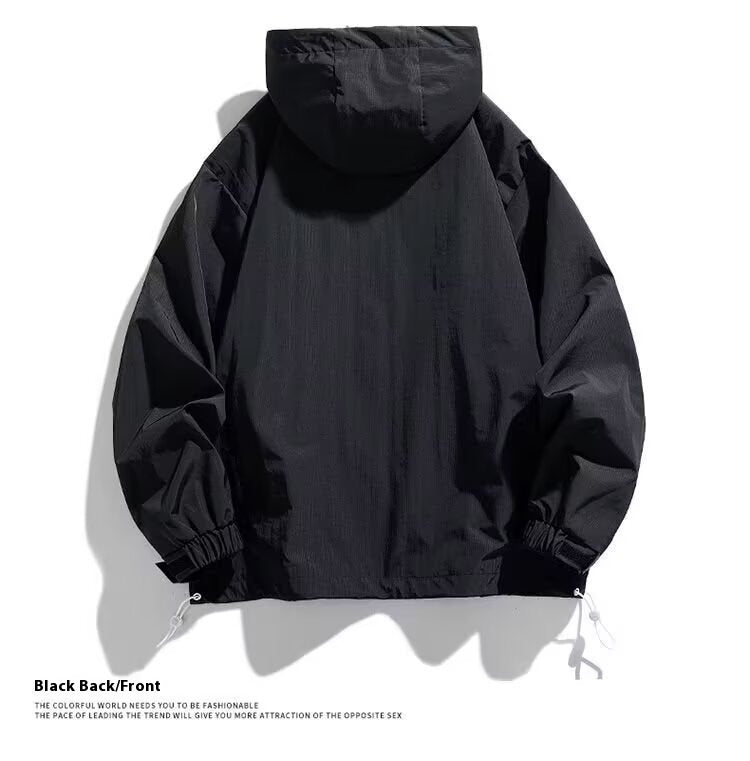 Men’s Half‑Zipper Hooded Pullover – Spring & Autumn Casual Long‑Sleeve What Else You Got?