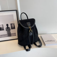 Suede-Style Women’s Backpack – Minimalist PU Daypack for Work, Travel & Daily Use