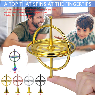 Educational Metal Finger Gyroscope - STEM Toy for Kids & Stress Relief