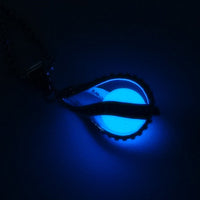 Glow-in-the-Dark Spiral Water Drop Necklace – Luminous Pendant for Women & Girls