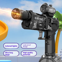 Electric Full-Auto Water Gun with LED Lights – Ultimate Summer Squirt Pistol for Kids & Teens