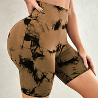Vibrant Tie-Dye Yoga Pants - Quick-Dry Fitness Leggings for Women - High-Waisted Hip-Lifting Shorts