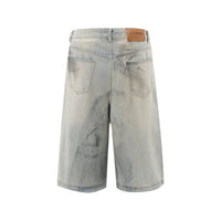 Men's Loose Straight-Leg Jeans – Fifth-Length Denim Pants