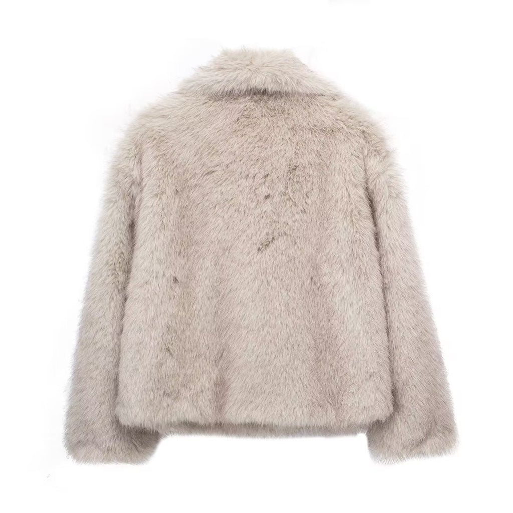 Fluffy Warm Plush Lapel Coat What Else You Got?