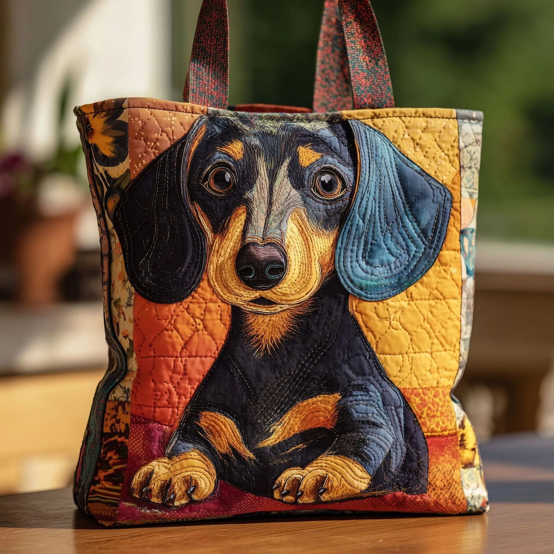 300g Canvas Dog-Printed Tote And Shoulder Bag What Else You Got?