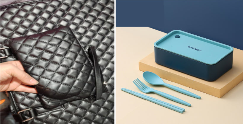 Convenient Commute New Lunch Bag Women's Insulated Lunch Box Women's Leak-proof Large Purse Diagonal Computer Storage What Else You Got?