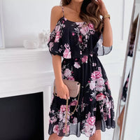 Floral Ruffled Suspender Dress - Feminine & Flirty Summer Style