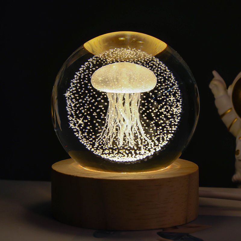Luminous Starry Sky And Planets Moon Moon Crystal Ball Small Night Lamp Projection Ambience Light Creative Gift New Strange Gift What Else You Got?