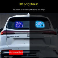 Car LED Light USB Plug-In – Hand Gesture Interior Accent (Thumbs Up, OK, Scissor)