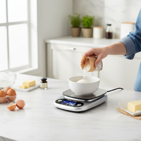 Precision Digital Kitchen Scale 22lb - Stainless Steel Baking Scale with Tare Function & LCD Display