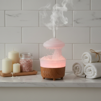 Heavenly Rain Cloud Humidifier & Aromatherapy Diffuser with Soothing Rainsound & 7-Color LED Light