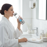 Hydrogen-Rich Smart Water Cup - 410ml Portable Glass Infuser with Rechargeable Battery