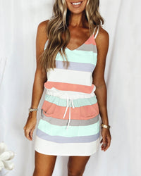 Graceful Striped Summer Dress - Comfortable & Modest Casual Wear for Women