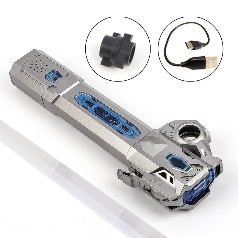 7‑Color RGB Retractable Laser Sword Lightsaber Toy – Type‑C Rechargeable Hand Spinner Cosplay Prop What Else You Got?