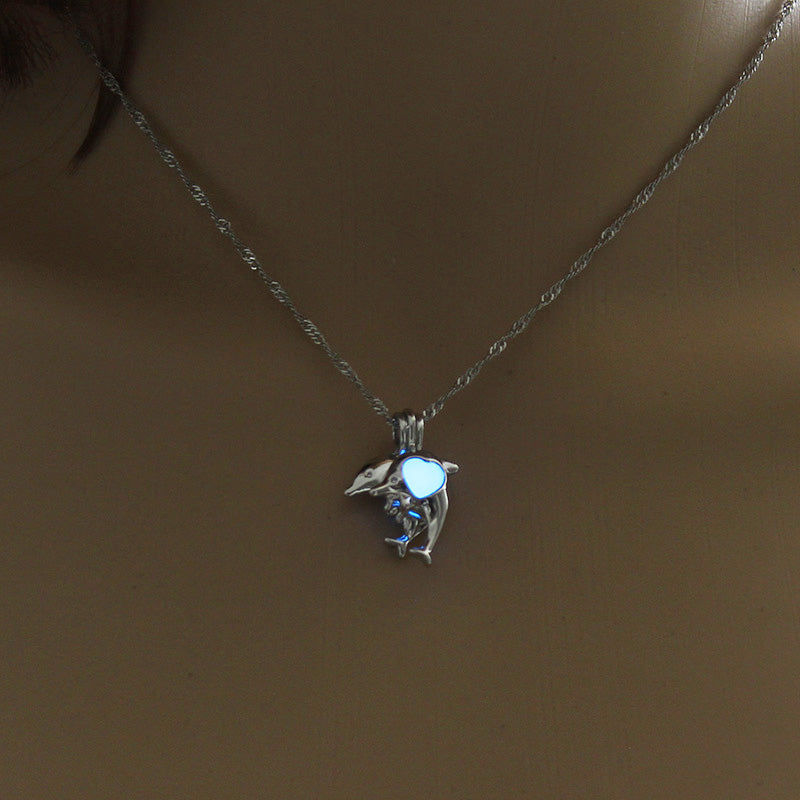 Multi-colored glow-in-the-dark Dolphin DIY necklace What Else You Got?