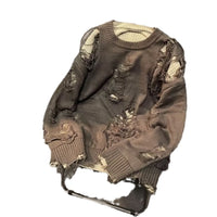 Men's Ripped Sweater - Trendy Animal Print Pullover with Tassels - All-Match Idle Style